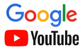 Logos of Google and YouTube on a white background